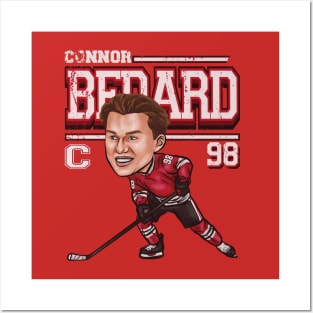 Connor Bedard Chicago Cartoon Posters and Art